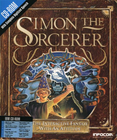 Simon the Sorcerer box art for Amiga CD32